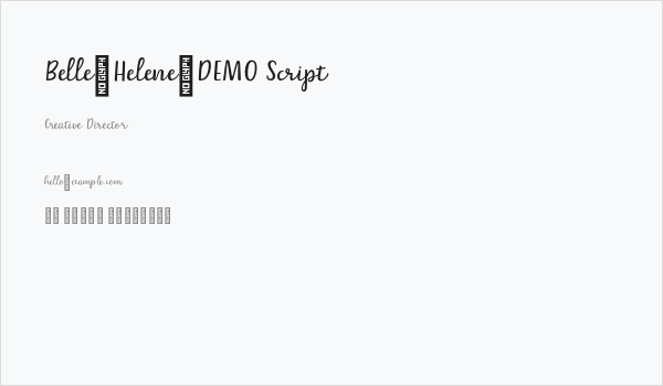 Belle-Helene-DEMO Script Business Card