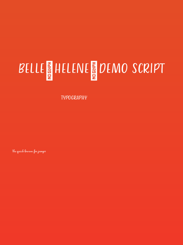 Belle-Helene-DEMO Script Poster