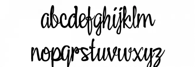 Belle Script 字体 小写