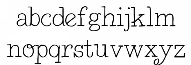 Belle-West Caratteri MINUSCOLO