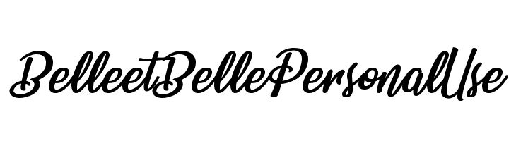 Belle et Belle Personal Use Шрифта