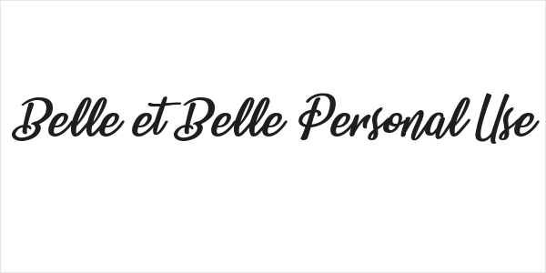 Belle et Belle Personal Use Logo