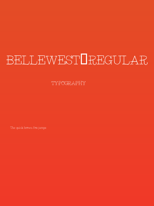 BelleWest-Regular Poster