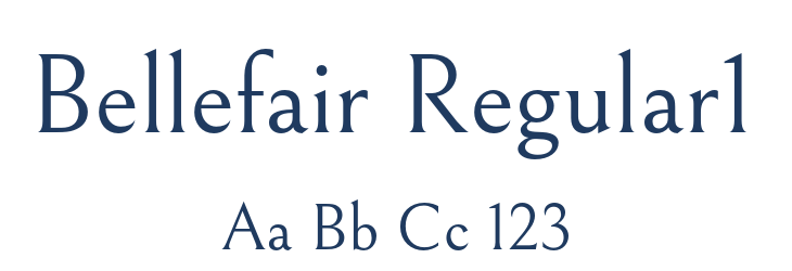 Bellefair Regular1 Font Preview