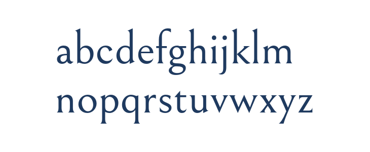 Bellefair Regular1 Lowercase