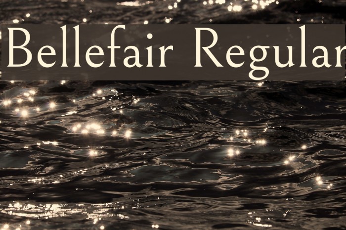 Bellefair Regular Font examples