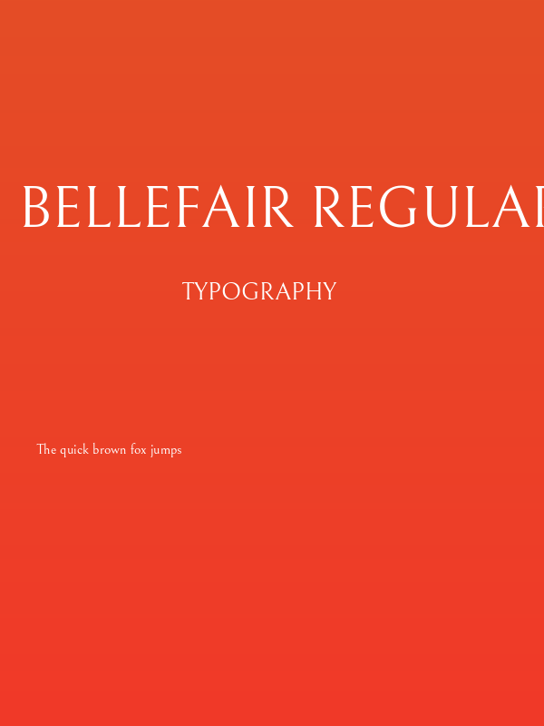 Bellefair Regular Poster