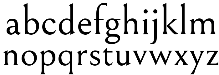 Bellefair Regular Font LOWERCASE