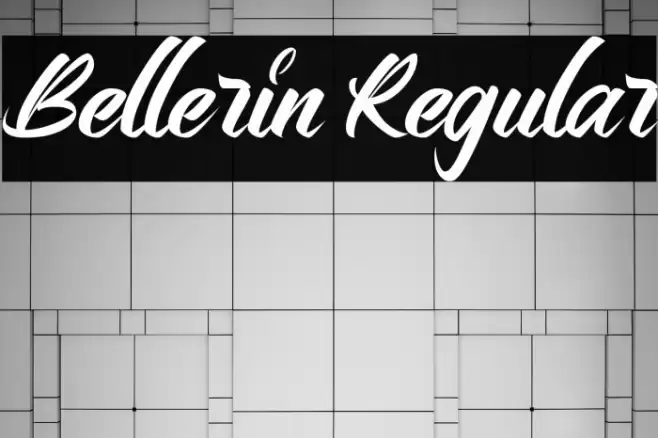 Bellerin Regular Font examples