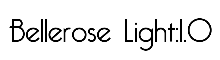 Bellerose light normal font