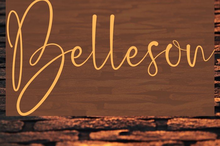 Belleson Font examples