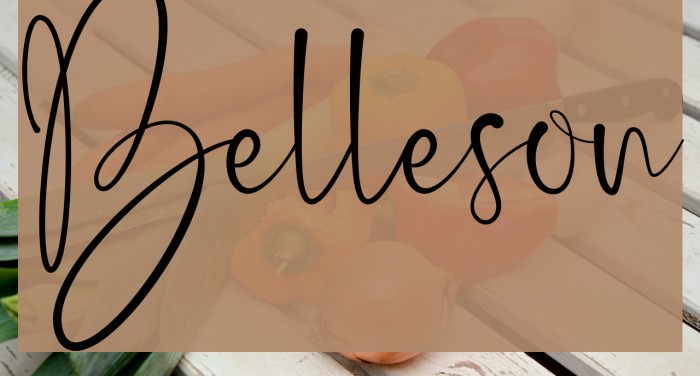 Belleson Font examples
