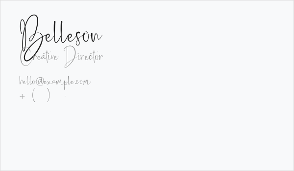 Belleson Business Card