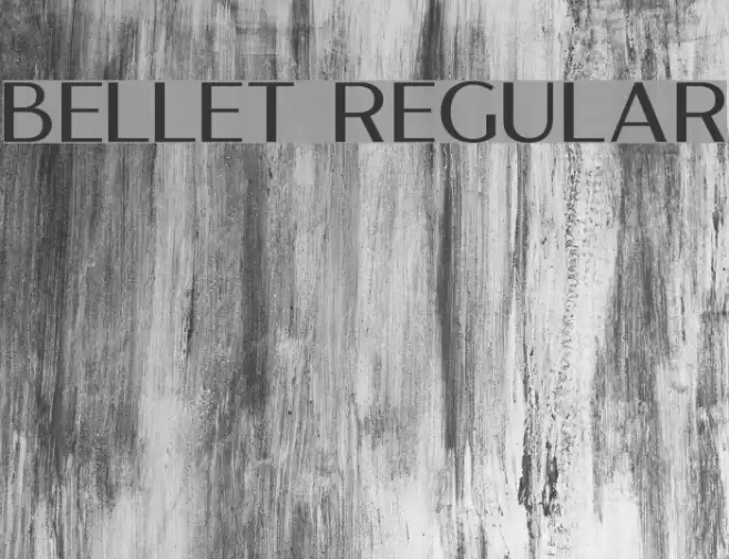 Bellet Regular Font examples
