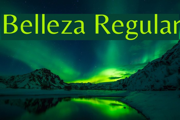 Belleza Regular Font examples