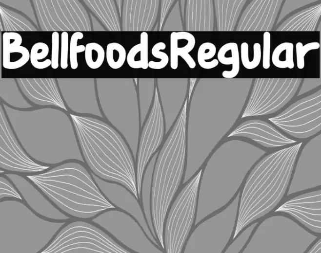 BellfoodsRegular Font examples