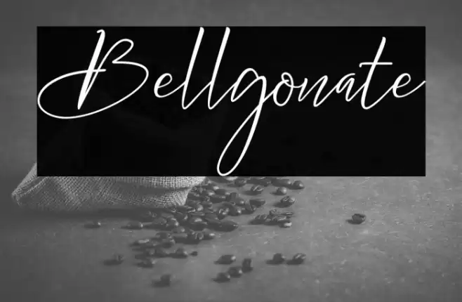 Bellgonate Шрифта examples