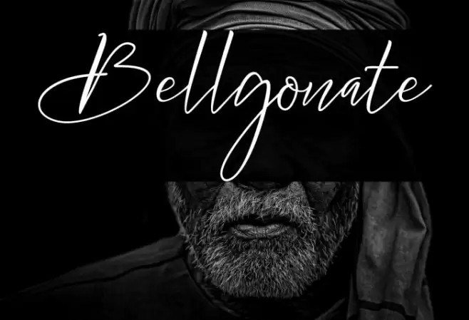 Bellgonate Шрифта examples