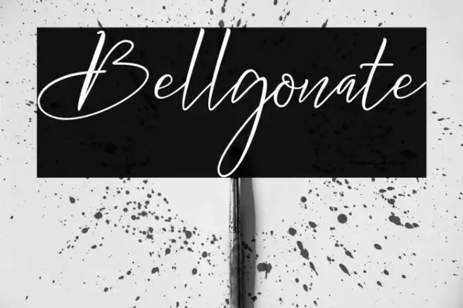 Bellgonate Шрифта examples