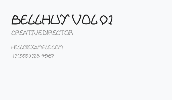 Bellhuy vol 01 Business Card