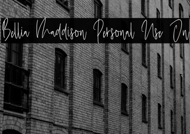 Bellia Maddison Personal Use On Font examples