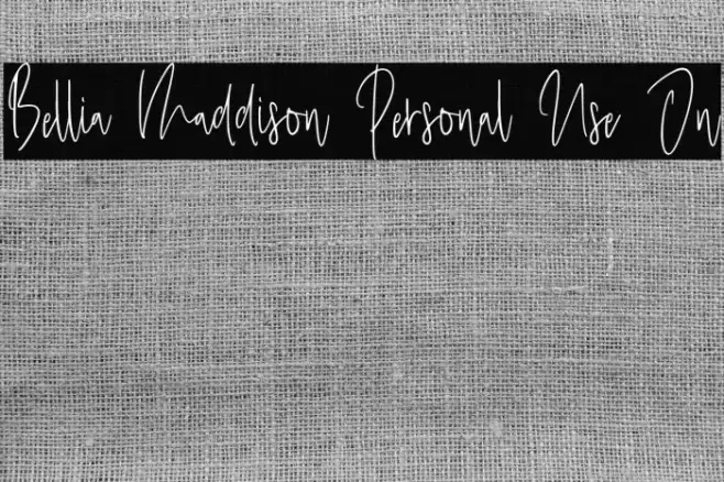 Bellia Maddison Personal Use On Font examples