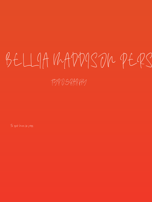Bellia Maddison Personal Use On Poster