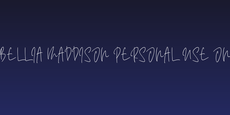 Bellia Maddison Personal Use On Social Header
