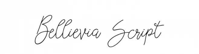 Bellievia Script  フリーフォントのダウンロード