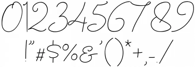 Bellievia Script Font OTHER CHARS