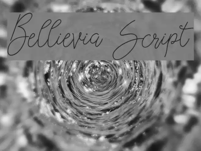 Bellievia Script Font examples