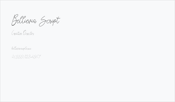 Bellievia Script Business Card