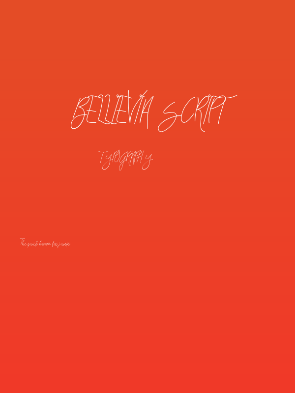 Bellievia Script Poster