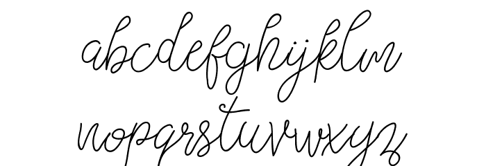 Bellievia Script Font LOWERCASE