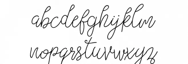 Bellievia Script Caratteri MINUSCOLO