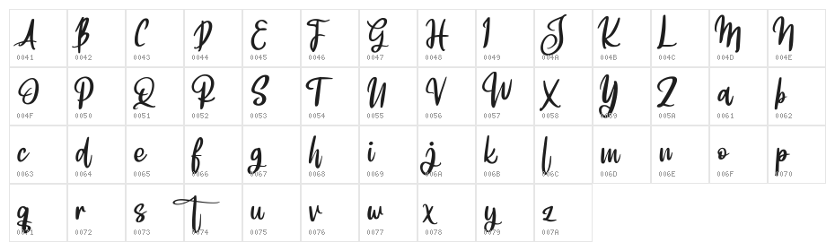 Bellified FREE Character Map