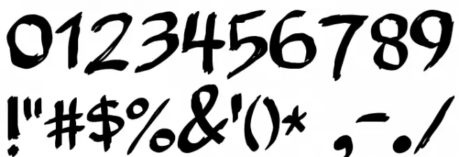 Belligerent Madness Font OTHER CHARS