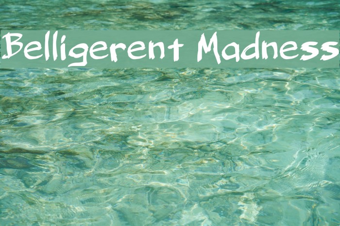 Belligerent Madness Font examples