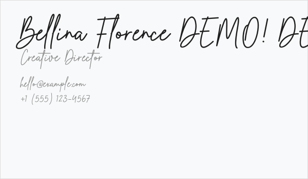 Bellina Florence DEMO! DEMO! Business Card