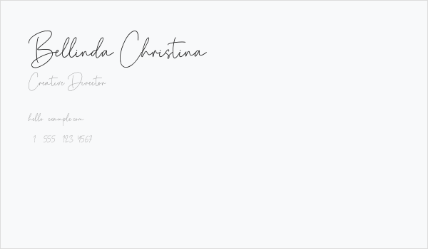 Bellinda Christina Business Card