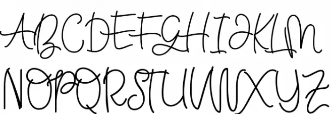 Bellinda Script 字体 大写