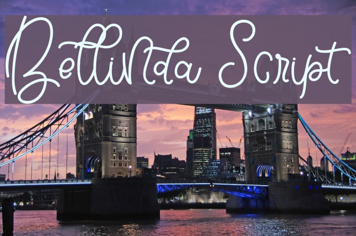 Bellinda Script Font examples