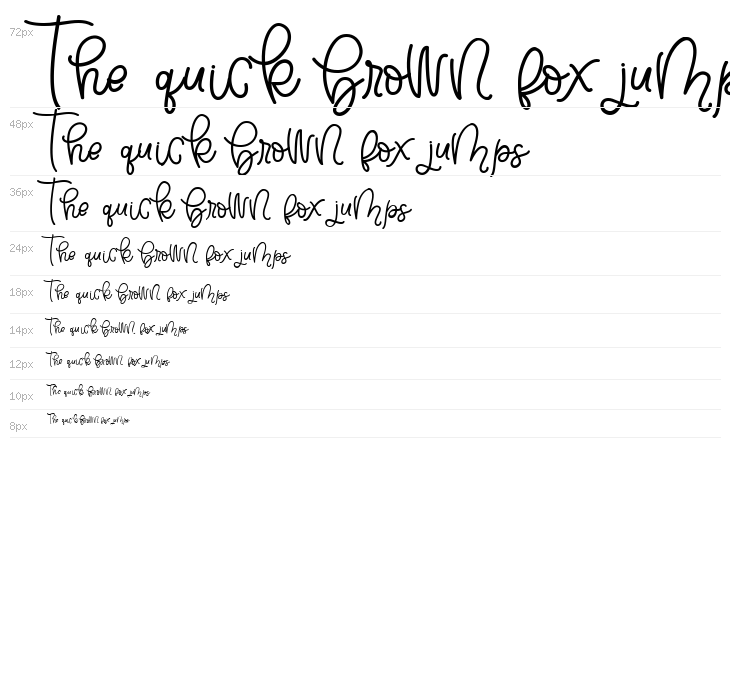 Bellinda Script Waterfall