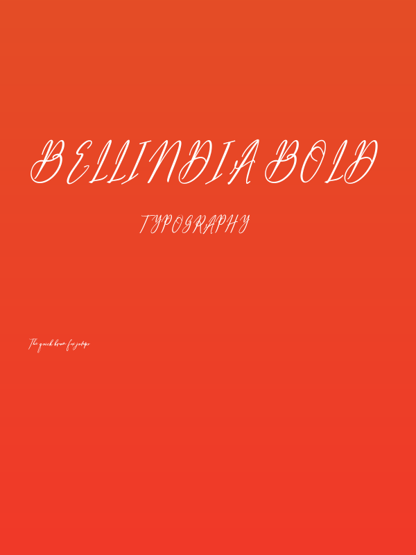 Bellindia bold Poster