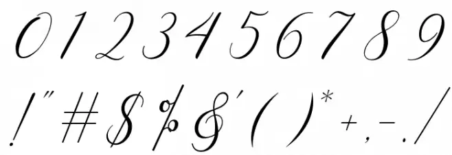 Bellindia Font OTHER CHARS