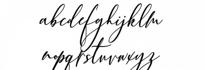 Bellindia Schriftart Kleinbuchstaben