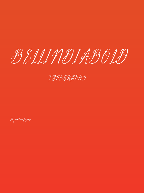 Bellindiabold Poster