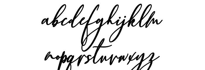 Bellindiabold Font LOWERCASE