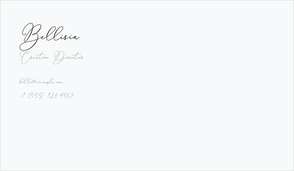 Bellisia Business Card