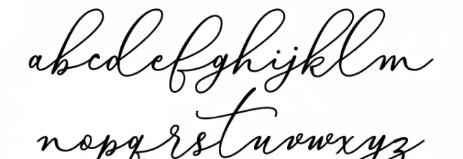 Bellisia Font LOWERCASE